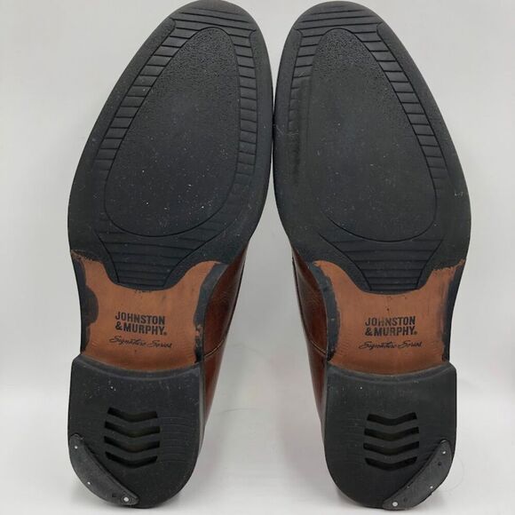 Johnston & Murphy Men's Brown Leather Monk Buckle Style Shoes 11.5M Sheepskin - Picture 7 of 12